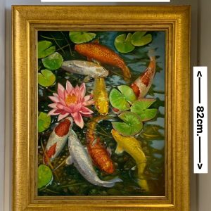 ภาพวาดฝูงปลาคาร์ป8ตัว